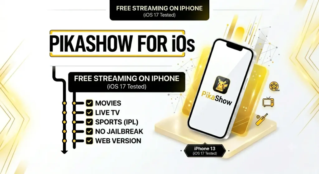 Pikashow for iOS — How to Stream Free Movies & Live TV on iPhone (2026) 1 PikaShow for iOS
